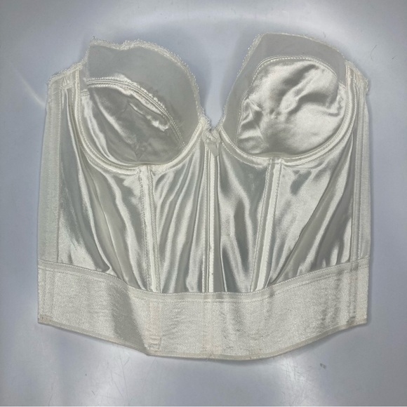 Vintage Victoria’s Secret white satin corset bra size 36B